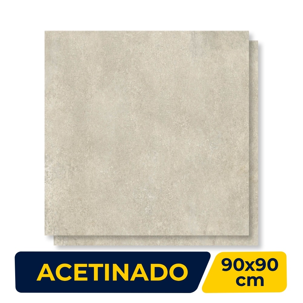 Porcelanato Acetinado 90x90cm Caixa 1,62m² Portinari Chicago HD SGR - 6063069